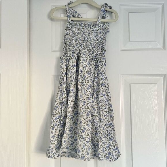 Reformation Kids Dawson Linen Dress Pixie Blue Size 8 EUC (runs small) - Picture 2 of 10